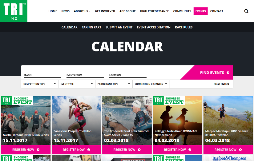 Triathlon NZ screenshot 1